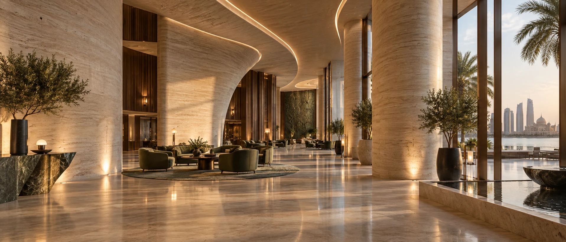 Architectural hotel lighting